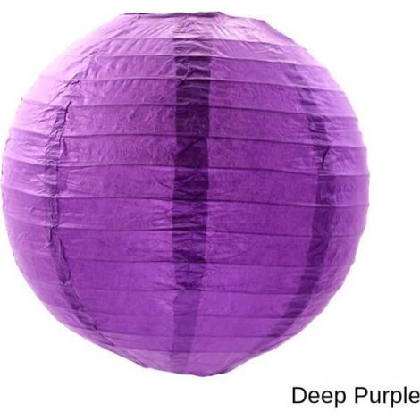 Lanterne fantaisie - Non spécifié - Rond - Papier - Violet - 5 pièces - 4-16 pouces