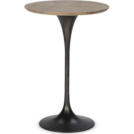 Table haute Meriden - Noir, Naturel (1/3)