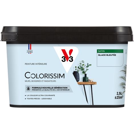 Peinture murale intérieure Colorissim® V33 Glace bleutée Satin 2,5L