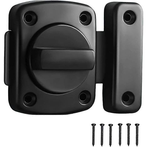 Loquet de porte rotatif, verrou de porte intérieure de chambre à coucher avec interrupteur à 180 degrés, loquet à bouton pour porte coulissante française (1/5)