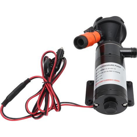 Pompe à déchets broyeuse 12 V 45 LPM pour camping-car, entrée 3 pouces, sortie 1 pouce, pour toilettes de bateau, caravane ou véhicule tout-terrain. (1/5)