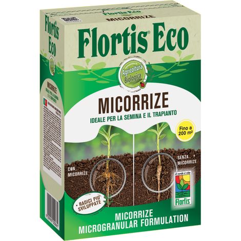 MICORRIZE CONCIME BIOLOGICO PER SEMINA E TRAPIANTI 200GR FLORTIS inocuolo funghi