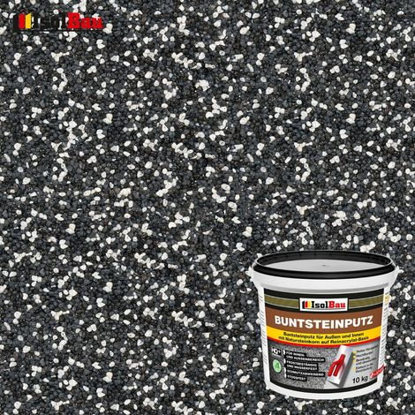 Buntsteinputz Mosaikputz BP33 (weiss, anthrazit, schwarz) 10kg Profi Qualität (1/2)