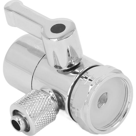 Robinet inverseur 3/8 po, filetage femelle M22, en laiton épais, pour évier de salle de bain ou cuisine. (1/5)
