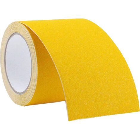 Anti-Glissement, Ruban Adhésive Antidérapant, Bande Adhésive pour la Sécurité, Utiliser Intérieur et Extérieur (10cm × 10m,Jaune) (1/4)