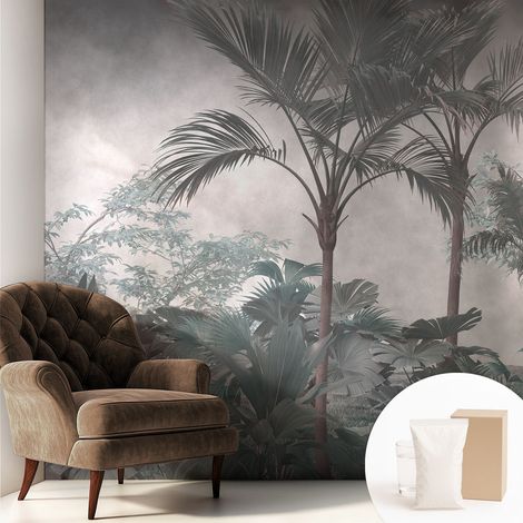 Fototapete - Tapete Vliestapete mit Kleber - Wandtapete Moderne Wandbild Schlafzimmer Wohnzimmer Exotische Natur 250x250 cm (1/5)