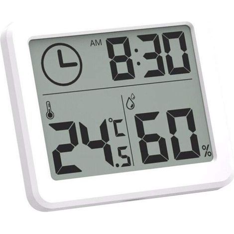 Indoor Thermometer Digital Hygrometer LCD C/F Temperature Humidity Meter Alarm Clock -10-70C (1/5)