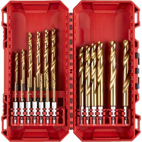 SET 19 PZ PUNTE METALLO HSS-G TITANIO SHOCKWAVE MILWAUKEE 4932493866