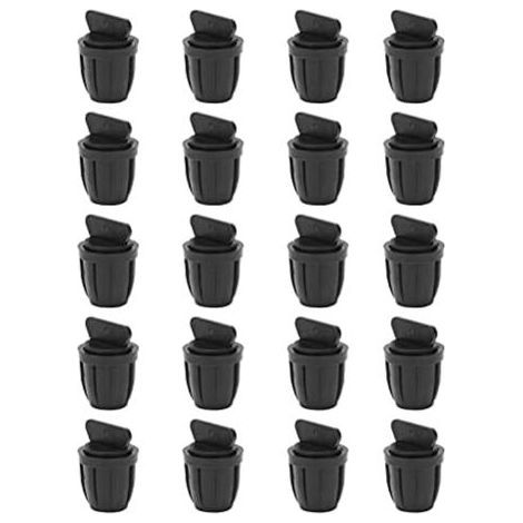 20Pcs 8/11 ABS Pipe End Cap with Barbed End Plug Drip Irrigation Tube Connector (1/5)