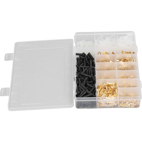 1050-teiliges Set mit 2,8 mm, 4,8 mm und 6,3 mm Stecker- und Buchsenklemmen, Ring- und Gabelverbindern, Sortiment für Kfz- und Heimwerker-Verkabelung (1/5)