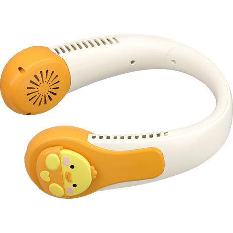Ventilateur de cou à motif canard, portable, rechargeable par USB, silencieux et anti-torsion, avec batterie intégrée, idéal pour les enfants et les adultes pratiquant des sports de plein air. (1/5)