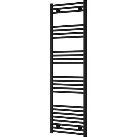 Reina Capo Black Electric Towel Rail 1600mm High x 600mm Wide (+ Black Weekly Program Element) (1/5)