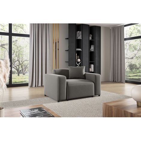 Sessel Designersessel MEGAN in Stoff Salvador Grau (1/3)