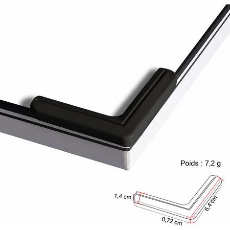 Protection d'angle en silicone forme L pour table et meuble noir sécurité enfant - Lot de 4 noir 4 réf 3455 500 g – Livraison gratuite