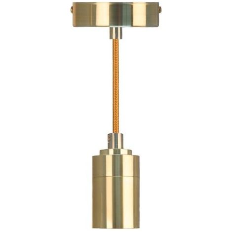 Kit Suspension E27 Laiton 1,5m - Câble Textile et Cache Douille Métal - Gamme "Elégance Luxe"