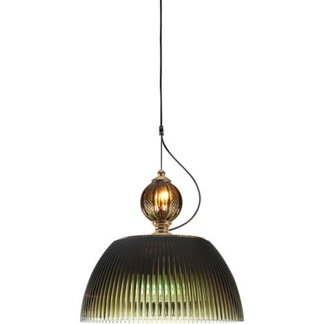 royaluxe -Lustre en verre moderne simple pour chambre à coucher, bar, vert foncé, lumière chaude E27+G4/12W+2W (1/4)