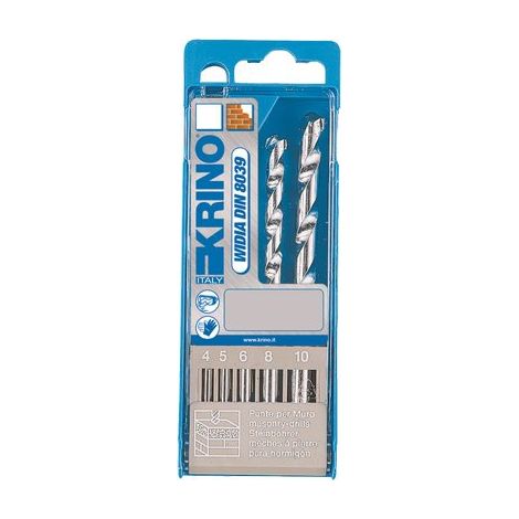 PUNTA TRAPANO WIDIA STANDARD 03001 ASTUCCIO KRINO - MM 4,0/10,0 CF=PZ 5- 1 confezioni
