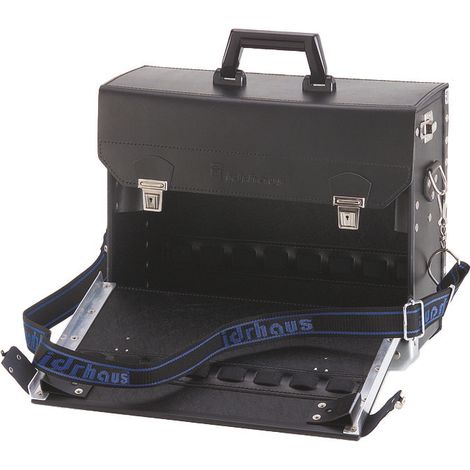 Borsa per assistenza tecnica in vero cuoio borsa nera ass.tec.cm.41x33x16