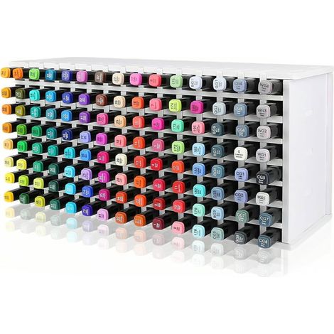 Schreibtisch-Organizer für 120 Marker mit 6 Trennfächern, Aufbewahrungsbox für Filzstifte und Bleistifte (1/5)
