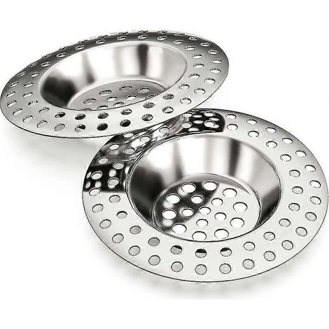 Passoire d'évier 14 g, lot de 2, compatible avec tous les types de canalisations, passoire d'évier de cuisine, passoire d'évier, passoire d'évier, passoire de baignoire, passoire de douche (1/4)