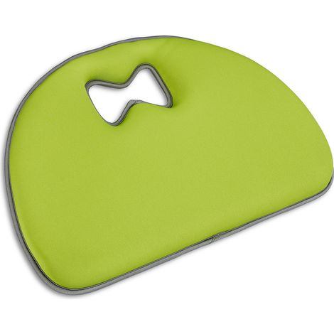 Relaxdays Coussin de genoux pour jardin,aide pour les genoux, universel avec poignée, tapis genoux, vert (1/5)