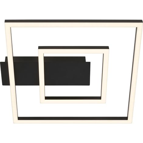 Plafonnier LED Frame, plafonnier LED blanc chaud, lampe 18W, lampe de salon, lampe de chambre, 320x300x50 mm (LxlxH) (1/4)
