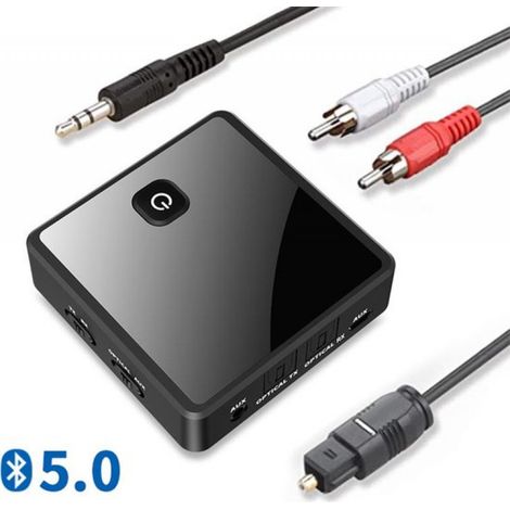 Bluetoolz®  BT 2753 CE  Hochauflösender Bluetooth 5.0 Sender und Empfänger  Latenz: Null oder sehr gering  Bluetooth-Empfänger – Bluetooth-Sender – 3,5-mm-AUX-Eingang – Optischer Eingang – S (1/5)