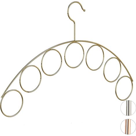 Cintre écharpes, Porte-foulards rangement Ceintures, Support cravates design métal 3 mm, doré, fer, Taille Unique (1/5)