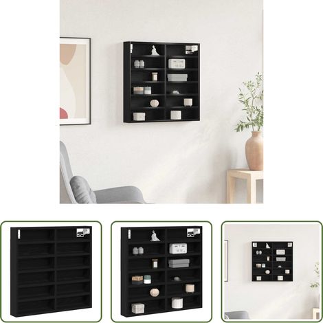 Bois d'ingénierie - Vitrine Chêne noir 60 x 8,5 x 58 cm Bois d'ingénierie (1/5)