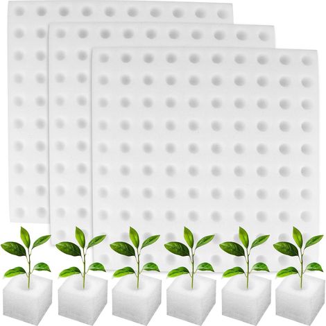 Lot de 300 éponges hydroponiques Soilless - Éponges hydroponiques - Serre - Outil de jardin pour plants de plants de légumes (1/5)