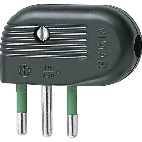 VIMAR - 01041 2P+T 10A Fiche noire à 90°