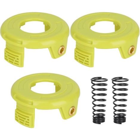 RAC118 RAC119 Couvercle de bobine pour coupe-bordure Ryobi RLT3025F, RLT3025S, RLT3525S, RLT2523, RLT3525, RLT3525, RLT3123 (3 couvercles de bobine + 2 ressorts) (1/4)