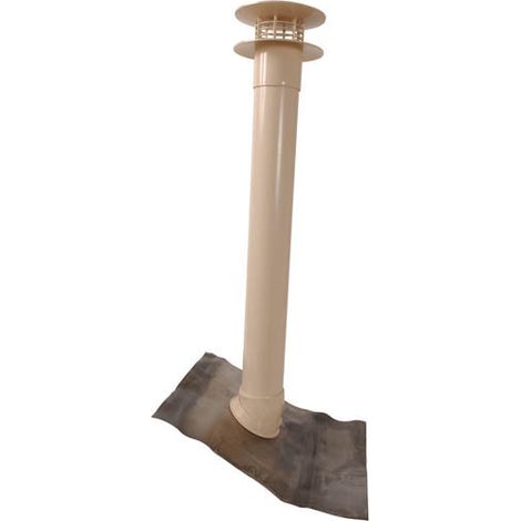 Nicoll – Extracteur statique Ø100 sable collerette étanche – Aérateur classique pour assainissement autonome – Forme aérodynamique – Débit d’air optimisé