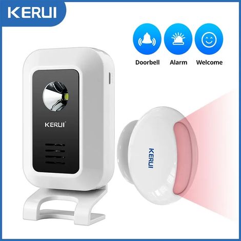 Sonnette d'alarme de sécurité mobile avec capteur sans fil pour maison connectée (1/5)