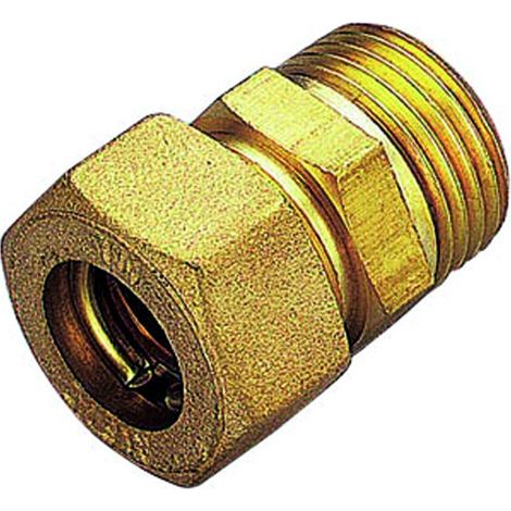 RACCORDO DIRITTO MASCHIO CON TENUTA O-RING PER TUBO RAME MODELLO 1300 1 ø28 TIEMME RACCORDERIE SPA