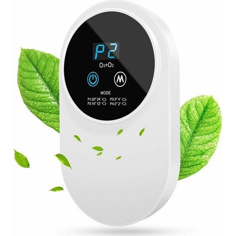 Purificateur d'air portable, purificateur d'air de voiture avec taux antibactérien 99 % ioniseur d'air silencieux avec écran LED à économie d'énergie purificateur d'air anion pour bureau à domicile (1/5)