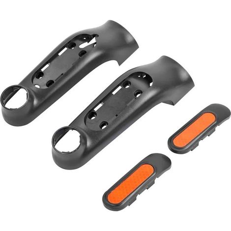 Ersatz-Kunststoffgehäuse mit links und rechts angebrachten reflektierenden Aufklebern zum Frontschutz der Elektroroller F20, F30 und F40. (1/4)
