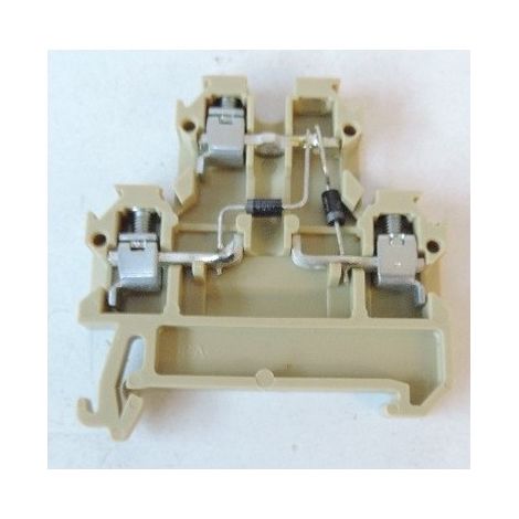 Bloc de jonction avec composant Raccordement vissé 4 mm² 380 V 10 A 1 N 4007 TS 35 beige WEIDMULLER 0396760000