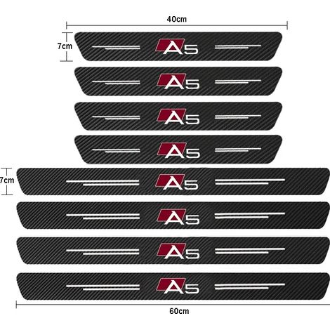 (8 pièces pour A5) Protections de seuil de porte en fibre de carbone pour Audi Sline RS TT A5 RS5 (2013-2022) - Accessoires (1/3)