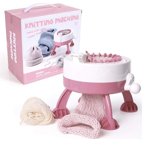 Macchina per maglieria, kit per macchina per maglieria a 22 aghi per adulti e principianti, kit per macchina per maglieria circolare rotativa automatica per cappelli, calze, (1/5)