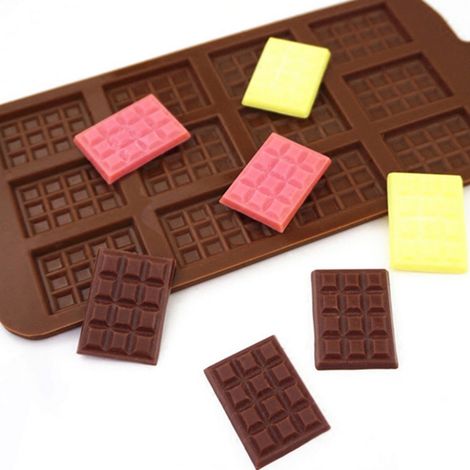 Rechteckige Schokoladenform, antihaftbeschichtete Silikon-Waffelform für Kuchen, DIY-Backwerkzeug (1/3)