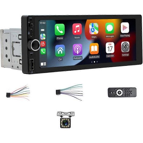 Autoradio 1 DIN 6,86 pouces avec CarPlay, Android Auto, lecteur multimédia universel MP5, Mirror Link et écran IPS B (1/5)