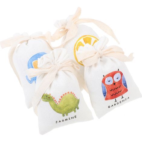 Lot de 4 Sachets Parfumés en Lin Extraits de Plantes, Suspendus pour Armoire ou Hall, Diffuseur Naturel aux Senteurs de Lavande, Cit (1/5)