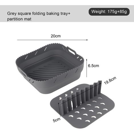 Moule carré en silicone pour friteuse à air chaud avec tapis de cuisson en silicone (1/5)