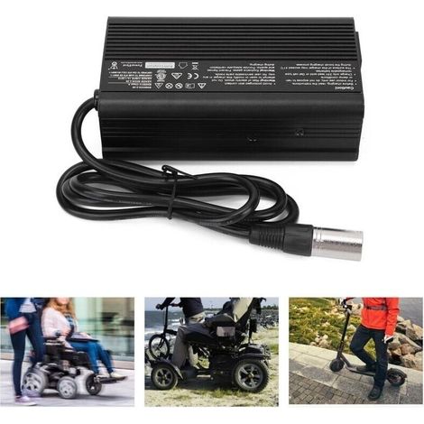 Chargeur de Batterie 24V 8A Remplacement Accessoire pour Scooter Électrique Fauteuils Roulants 110‑240V