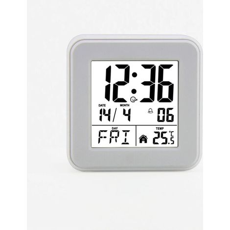 Horloge numérique LCD minimaliste pour enfants et étudiants — Mini réveil lumineux intelligent (Modèle-Blanc) (1/5)