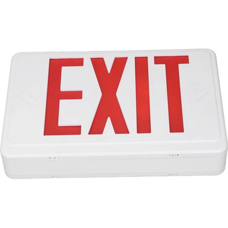 Panneau de sortie de secours à LED rouge, éclairage d'évacuation d'urgence de 3 heures avec support, pour immeubles de bureaux, écoles et centres commerciaux. (1/5)