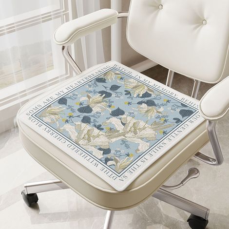 Coussin de siège en fibre de soie glacée, coussin de canapé rafraîchissant, natte rafraîchissante, antidérapant, respirant (dimensions : 50 × 50 cm) (1/5)