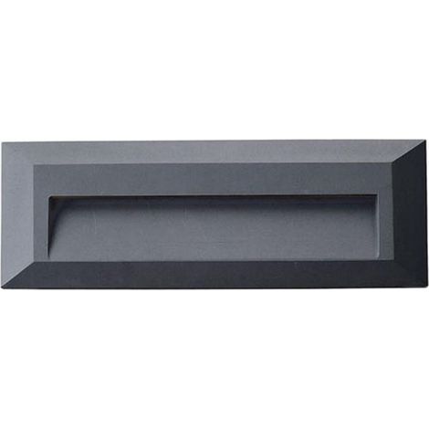 Balise Murale Extérieure LED 3W IP65 Graphite ZAMBELIS - Blanc chaud - 3000K (1/2)