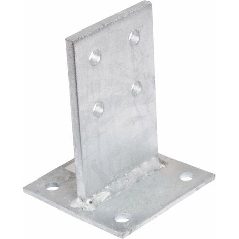 Ancre de poteau en T à visser – Acier galvanisé – Dimensions 100x130x100mm – Fixation sécurisée pour poteaux en T – (1/3)
